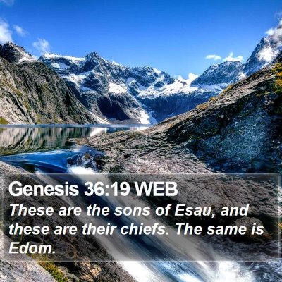 Genesis 36:19 WEB Bible Verse Image