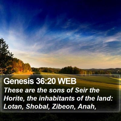 Genesis 36:20 WEB Bible Verse Image