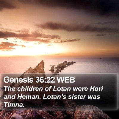 Genesis 36:22 WEB Bible Verse Image
