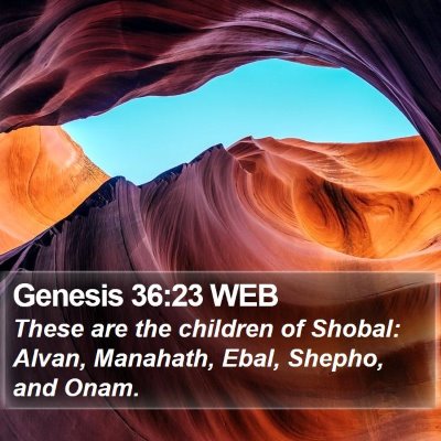 Genesis 36:23 WEB Bible Verse Image