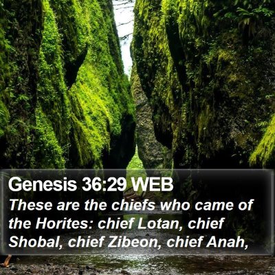 Genesis 36:29 WEB Bible Verse Image
