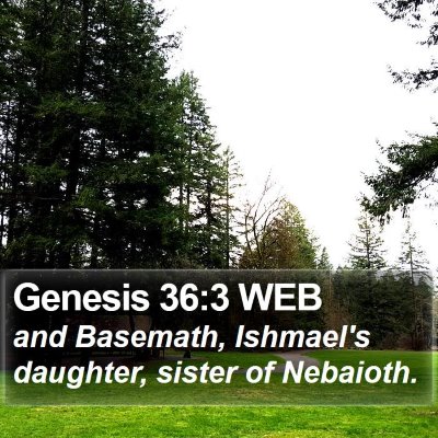 Genesis 36:3 WEB Bible Verse Image