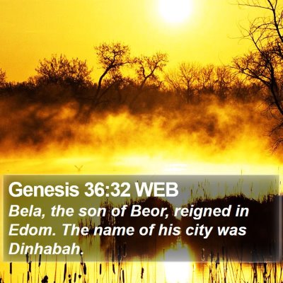 Genesis 36:32 WEB Bible Verse Image