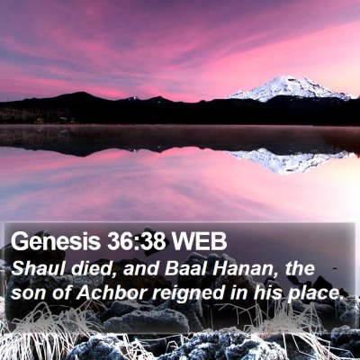 Genesis 36:38 WEB Bible Verse Image
