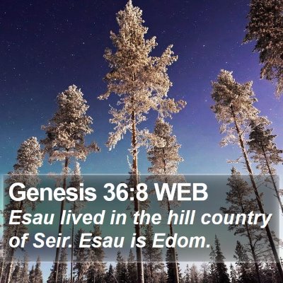 Genesis 36:8 WEB Bible Verse Image