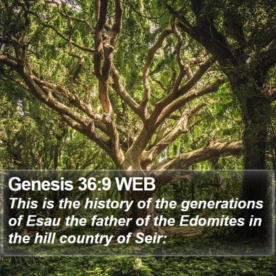 Genesis 36:9 WEB Bible Verse Image