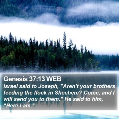 Genesis 37:13 WEB Bible Verse Image