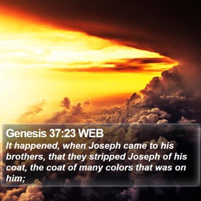 Genesis 37:23 WEB Bible Verse Image