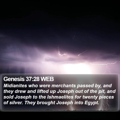 Genesis 37:28 WEB Bible Verse Image