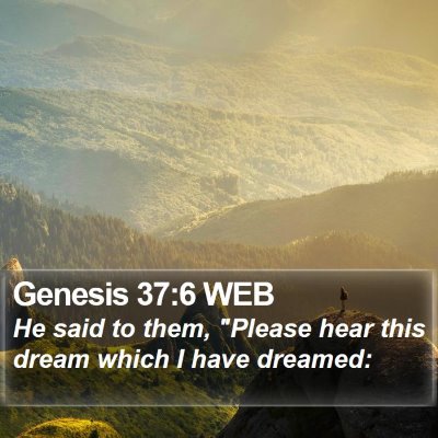 Genesis 37:6 WEB Bible Verse Image