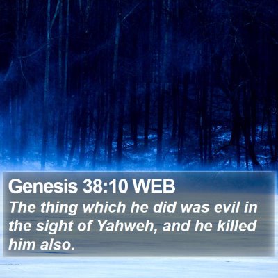 Genesis 38:10 WEB Bible Verse Image