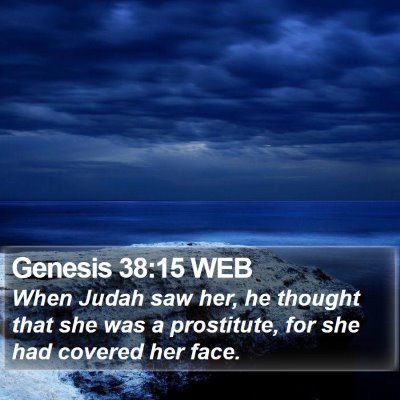 Genesis 38:15 WEB Bible Verse Image
