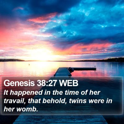 Genesis 38:27 WEB Bible Verse Image