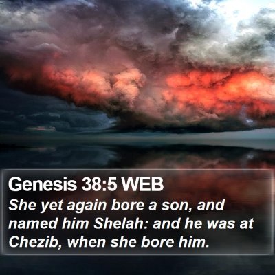 Genesis 38:5 WEB Bible Verse Image