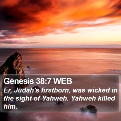 Genesis 38:7 WEB Bible Verse Image