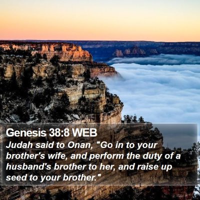 Genesis 38:8 WEB Bible Verse Image