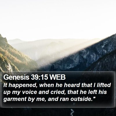 Genesis 39:15 WEB Bible Verse Image