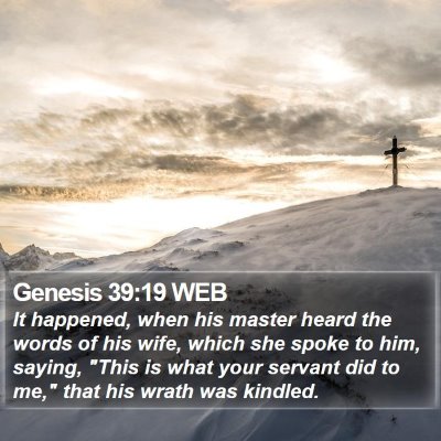 Genesis 39:19 WEB Bible Verse Image