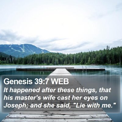 Genesis 39:7 WEB Bible Verse Image