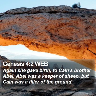 Genesis 4:2 WEB Bible Verse Image