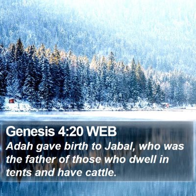 Genesis 4:20 WEB Bible Verse Image