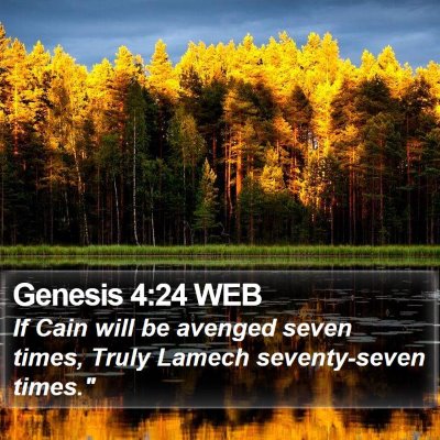 Genesis 4:24 WEB Bible Verse Image