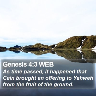 Genesis 4:3 WEB Bible Verse Image