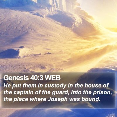 Genesis 40:3 WEB Bible Verse Image