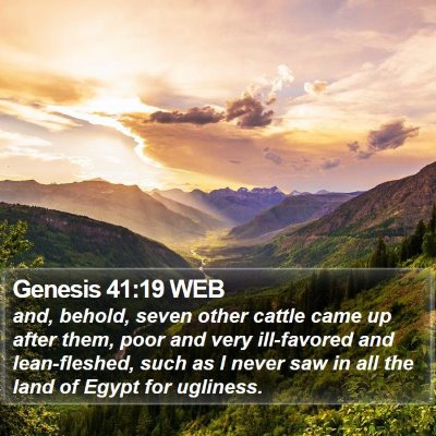 Genesis 41:19 WEB Bible Verse Image