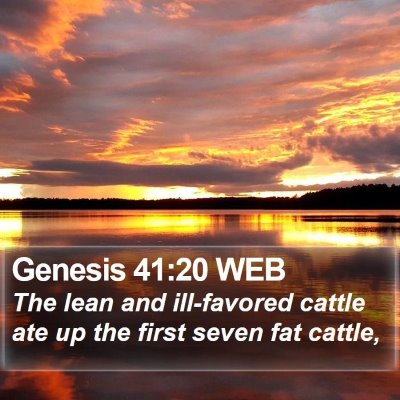 Genesis 41:20 WEB Bible Verse Image