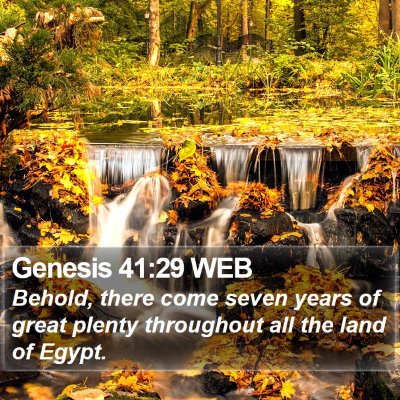 Genesis 41:29 WEB Bible Verse Image