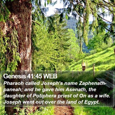 Genesis 41:45 WEB Bible Verse Image