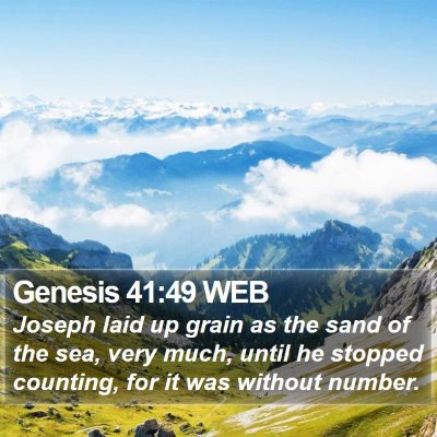 Genesis 41:49 WEB Bible Verse Image