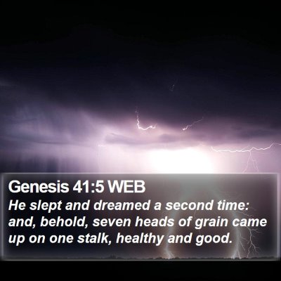 Genesis 41:5 WEB Bible Verse Image