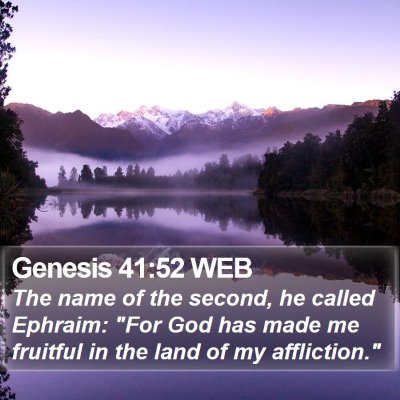 Genesis 41:52 WEB Bible Verse Image