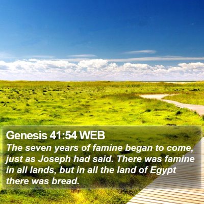Genesis 41:54 WEB Bible Verse Image