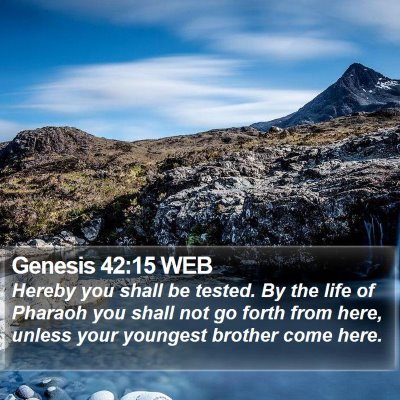 Genesis 42:15 WEB Bible Verse Image
