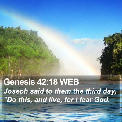Genesis 42:18 WEB Bible Verse Image