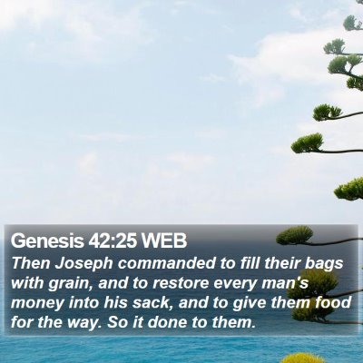 Genesis 42:25 WEB Bible Verse Image