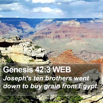 Genesis 42:3 WEB Bible Verse Image