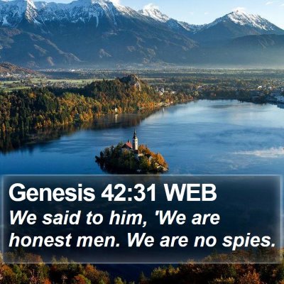 Genesis 42:31 WEB Bible Verse Image