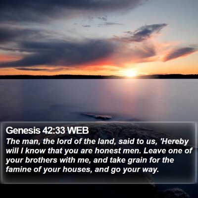 Genesis 42:33 WEB Bible Verse Image