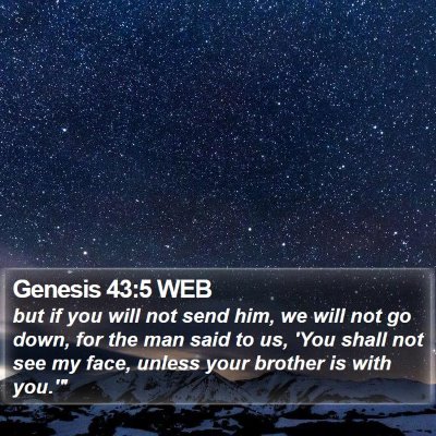 Genesis 43:5 WEB Bible Verse Image