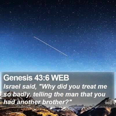 Genesis 43:6 WEB Bible Verse Image