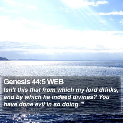 Genesis 44:5 WEB Bible Verse Image