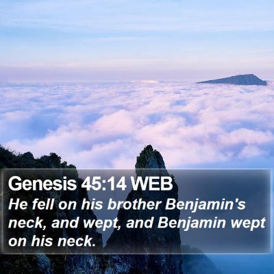 Genesis 45:14 WEB Bible Verse Image