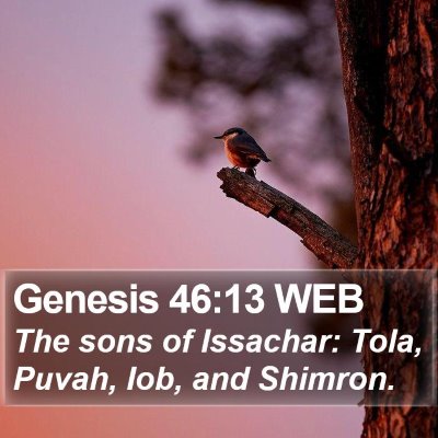 Genesis 46:13 WEB Bible Verse Image