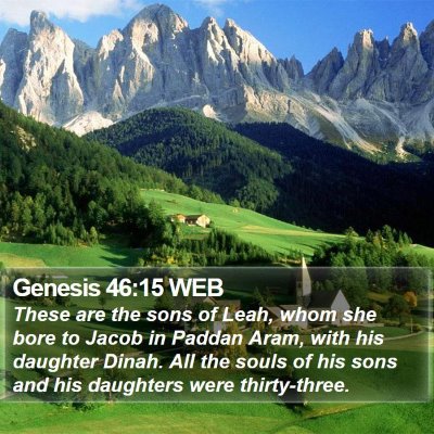Genesis 46:15 WEB Bible Verse Image