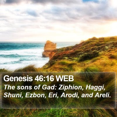 Genesis 46:16 WEB Bible Verse Image