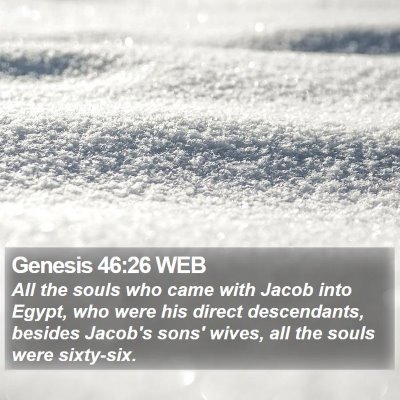 Genesis 46:26 WEB Bible Verse Image